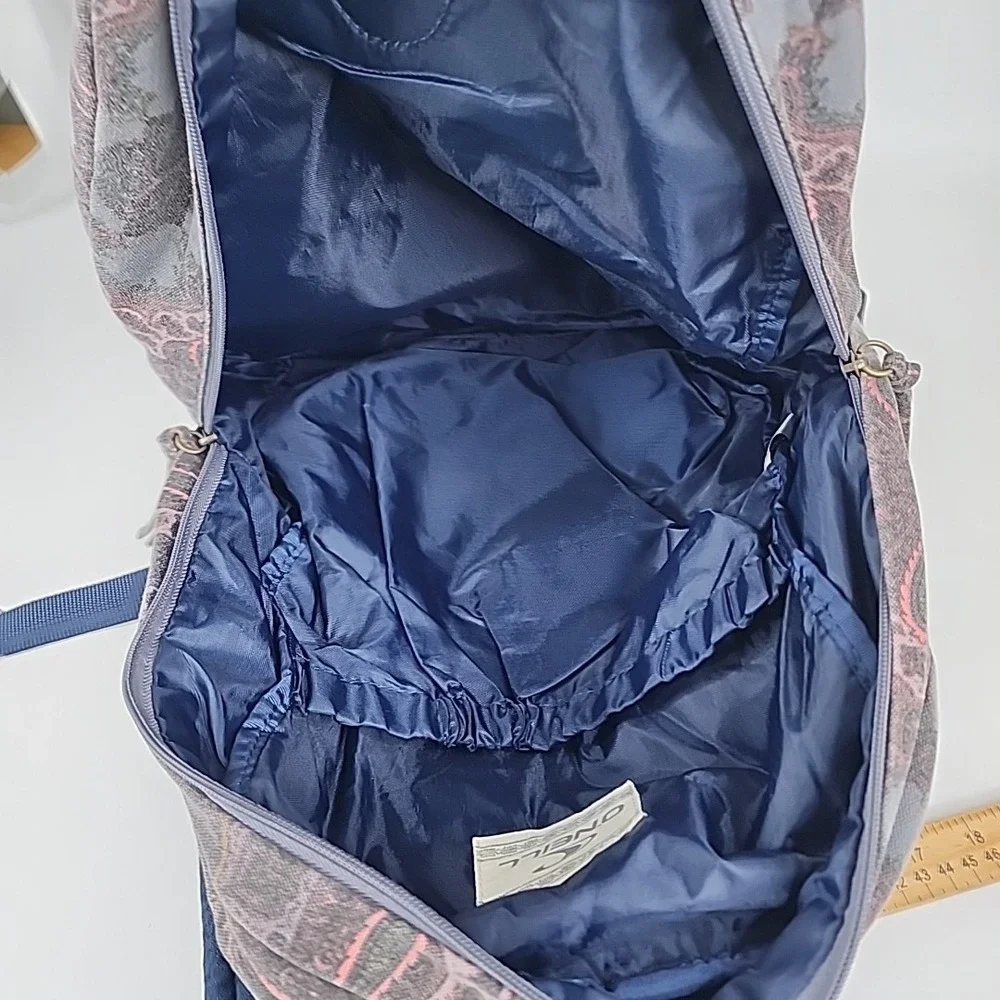 Vintage O'Neill Unisex Backpack Surfer Retro Hippie Beach Bag Paisley Design